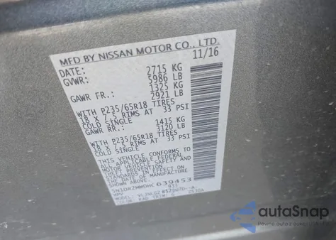 2017 Nissan Pathfinder S from USA, damaged, VIN 5N1DR2MM0HC639453